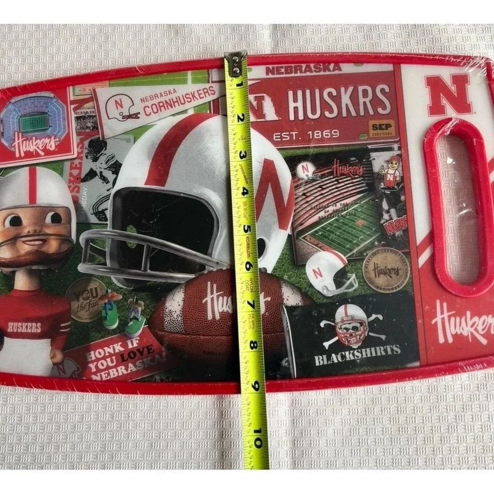 You The Fan Nebraska Corn Huskers Reversible Cutting Board NEW